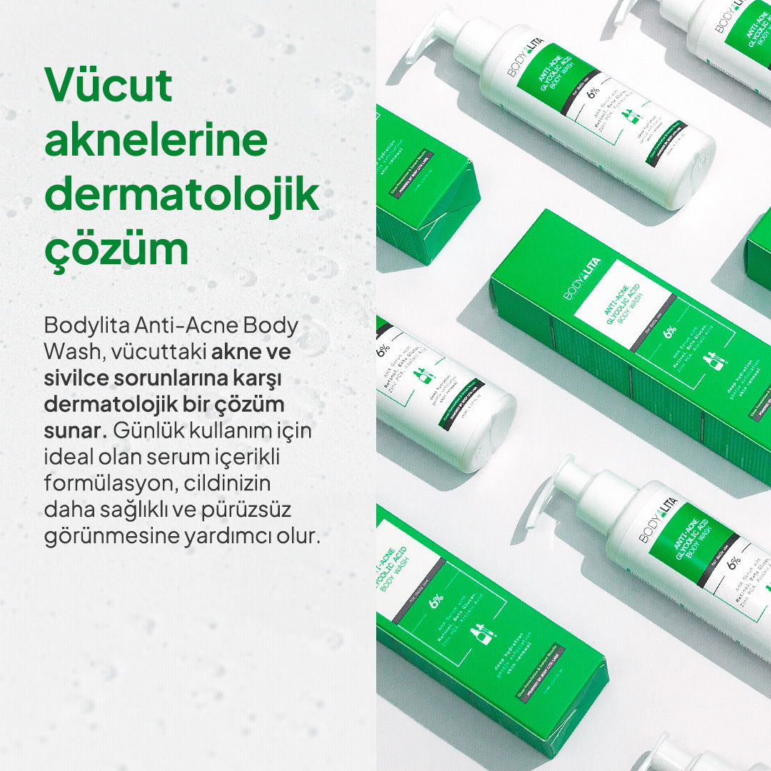 BodyLita Glycolic Acid ve %6 Serum İçerikli Duş Jeli