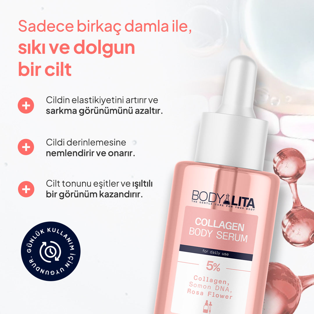 BodyLita Collagen ve %5 Aktif Serum İçerikli Vücut Serumu 