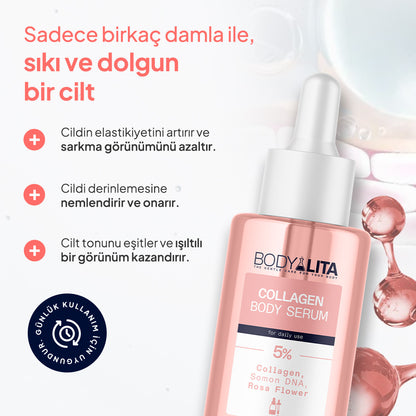 BodyLita Collagen ve %5 Aktif Serum İçerikli Vücut Serumu 