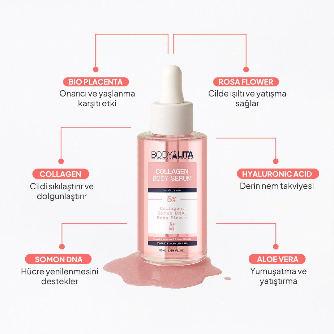 BodyLita Collagen ve %5 Aktif Serum İçerikli Vücut Serumu 
